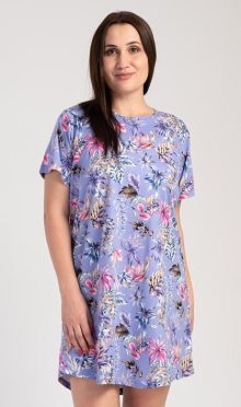 Dámská noční košile s krátkým rukávem Vienetta Secret Betty | modrošedá | 4XL