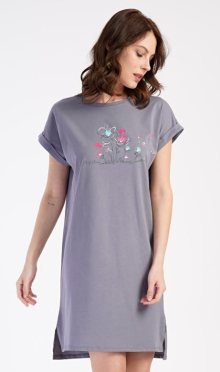 Dámská noční košile Vienetta Secret Zuzana | tmavě šedá | XL