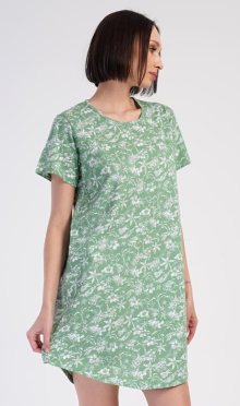 Dámská noční košile s krátkým rukávem Vienetta Secret Hawaii | zelená | XL