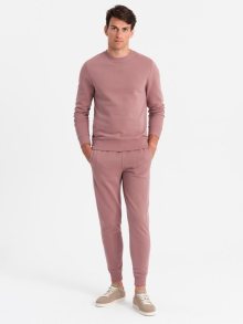 Ombre Clothing Základní tepláková tmavě růžová souprava (mikina+tepláky) V4 Z84