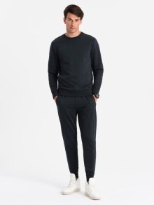 Ombre Clothing Základní tepláková černá souprava (mikina+tepláky) V9 Z84