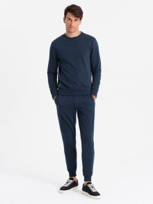 Ombre Clothing Základní tepláková tmavě modrá souprava (mikina+tepláky) V1 Z84