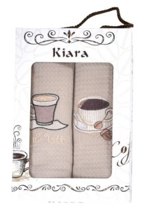 Dárková sada utěrek Kiara Latté a zrno 50x70 cm 2 ks | dle fotky | 