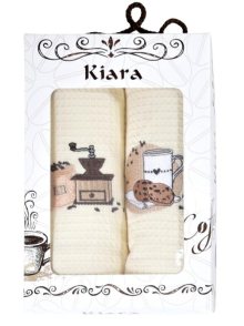 Dárková sada utěrek Kiara Kafe mlýnek a sušenka 50x70 cm 2 ks | dle fotky | 