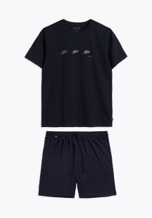 Pánské pyžamo Atlantic NMP-371 kr/r S-2XL tmavě modrá M