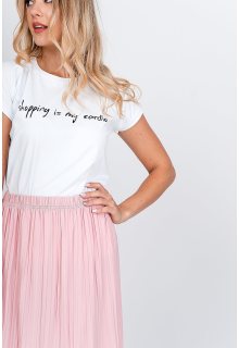 Dámské tričko s nápisem \"Shopping is my cardio\" - bílá, Velikost: UNI