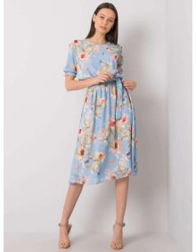 Modré květované šaty Maelle