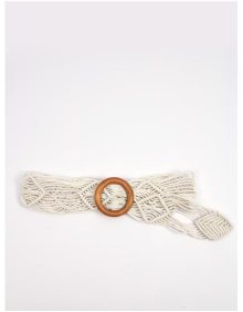 Bílý dámský pásek