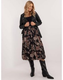 Černá elegantní sukně bomber s podšívkou