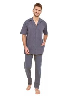 Pánské pyžamo Simon 2943/2944/31 TARO | šedá | L