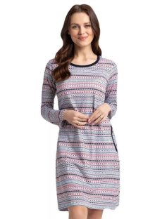 Dámská noční košile 154/31 LUNA | šedá světlá | 3XL