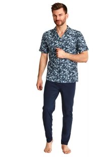 Pánské pyžamo Gracjan 921/11 TARO | granát (modrá) | M