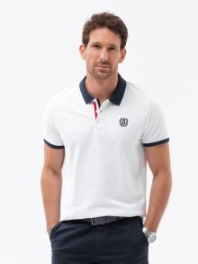 Ombre Clothing Bílá nevšední polokošile V2 POSS-0105