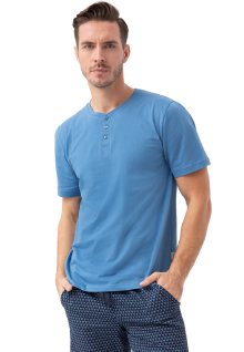 Pánské pyžamo Luna 801 kr/r M-2XL L24 tmavě modrá XL