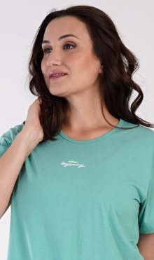 Dámská noční košile s krátkým rukávem Alena zelená 1XL