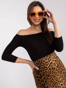 Černá dámská bavlněná halenka s odhalenými rameny (4692) odstíny černé S (36)