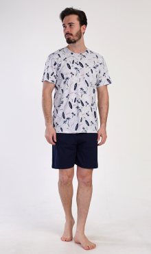Pánské pyžamo šortky Surfing šedá M
