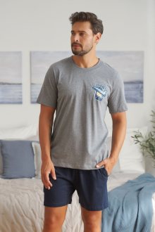 Doktorské pyžamo PMB.5354 Tmavě šedá XL