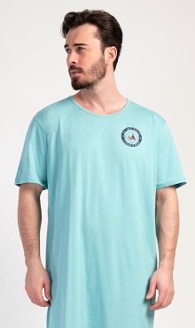 Pánská noční košile s krátkým rukávem Sea mentolová M