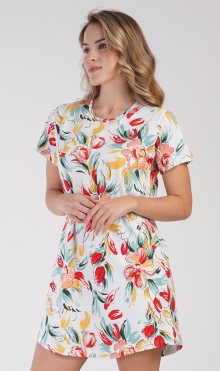 Dámská noční košile s krátkým rukávem Sofie lososová S