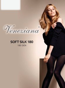 Dámské punčochové kalhoty Veneziana Soft Silk 180 den 5-XL nero/černá 5-XL