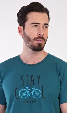 Pánské pyžamo šortky Adam tmavě zelená M