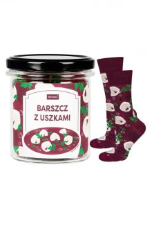 Ponožky SOXO ve sklenici - Boršč kaštanové 40-45