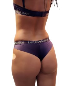 Dámské brazilky Emporio Armani 163337 4F235 | fialova | L