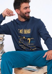 Pánské pyžamo Muydemi 390063 | tm.modrá | L