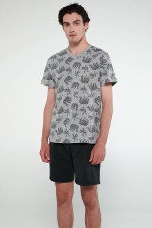 Vamp - Pyžamo s krátkými rukávy 20610 - Vamp gray melange M