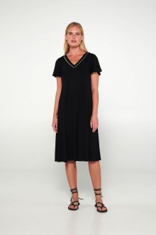 Vamp - Šaty s krátkými rukávy 20506 - Vamp black 5xl
