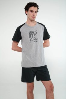 Vamp - Pyžamo s krátkými rukávy 20614 - Vamp gray melange M