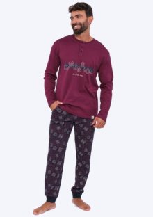 Pánské pyžamo Muydemi 390078 | bordó | XL