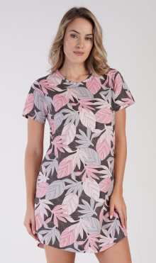 Dámská noční košile s krátkým rukávem Eva lososová M