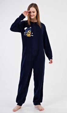 Hřejivý modrý overal Vienetta Secret Tygřík | modrá | M