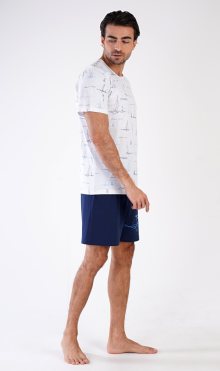 Pánské pyžamo šortky Plachetnice tmavě modrá M