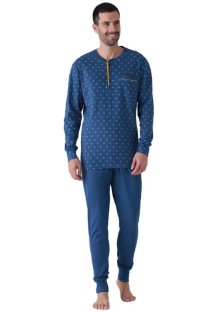 Pánské pyžamo Karelpiu KF7105 | modrá | 3XL