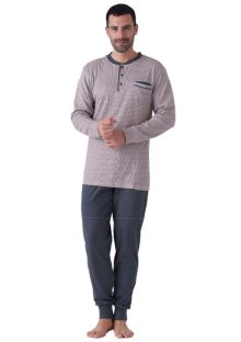 Pánské pyžamo Karelpiu KF7114 | ocelovka | XXL