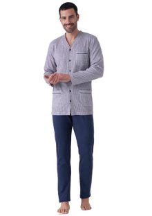 Pánské pyžamo Karelpiu KF7113 | tm.modrá | XXL