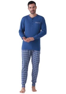 Pánské pyžamo Karelpiu KF7132 | modrá | XXL