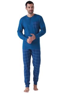 Pánské pyžamo Karelpiu KF7134 | modrá | 5XL