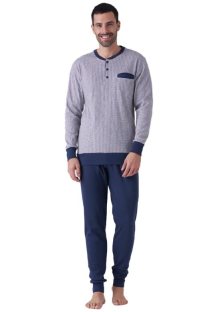 Pánské pyžamo Karelpiu KF7112 | tm.modrá | XL