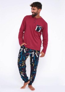 Pánské pyžamo Muydemi 390094 | bordó | L