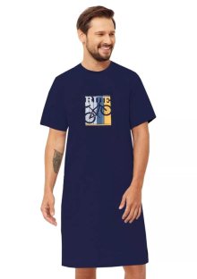 Pánská noční košile Roy 1531/2 HOTBERG | granát (modrá) | M