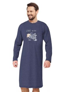 Pánská noční košile Sajmon 1534/2 HOTBERG | granát (modrá) | S