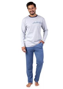 Pánské pyžamo 466/41 REGINA | světlý melír | L