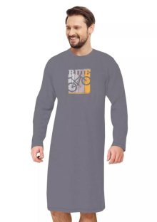 Pánská noční košile Roy 1532/1 HOTBERG | šedá | L