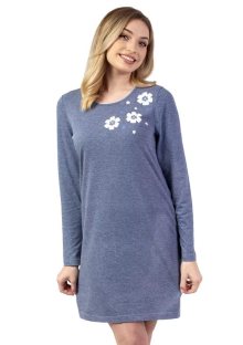 Dámská noční košile 141/42 REGINA | granát (modrá) | XXL