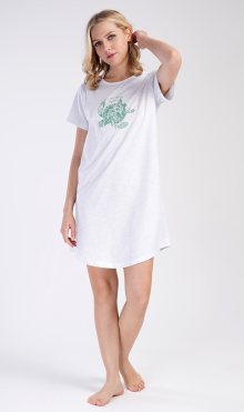 Dámská noční košile Vienetta Secret ŽELVA šedá | šedá | M