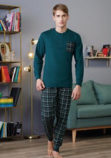 Pánské pyžamo Karelpiu SE7518 | zelená | XXL